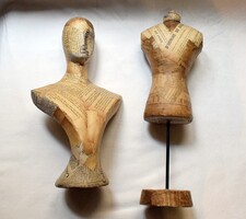 Mini próba baba , dekoráció , ékszer tartó , kirakat baba régies hatású 33cm , ~40cm