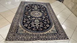 4032 ÓRIÁSI AKCIÓ Iráni Nain selyemkontúros kézi gyapjú perzsa szőnyeg 160X240CM