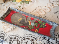 Kerámia , fali vagy asztali dísz -  a 70 es évekből  - 30 x 10 cm