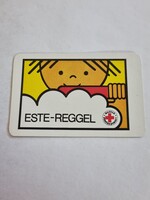 MAGYAR VÖRÖSKERESZT 1984. évi kártyanaptár ESTE-REGGEL