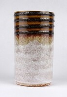 1X135 Retro mid century német VEB Haldensleben iparművészeti kerámia váza 15.5cm