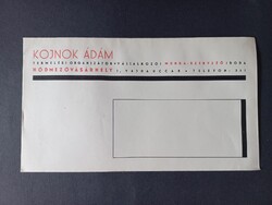 Régi papirboríték/tasak Kojnok Ádám termelési organizátor Hódmezővásárhely Vajda ucca 8.