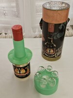 Retro Monimpex Barack Pálinka díszdobozban 6 pohárral, tartóval