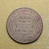 Budapesti Központi Tejcsarnok 40 fillér bárca - BNV beütéssel