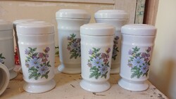 Porcelán Drasche fűszer tárolók patika tégelyek