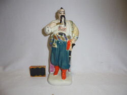 Orosz porcelán kozák figura, szobor, nipp