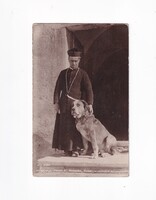 VAL:01 Vallásos képeslap Genova-1922 (egyházi személy kutyával)