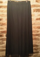 Fekete muszlin maxi szoknya L