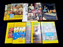 12 db régi Somogyi-, és Kincses kalendárium és háztartási könyvek