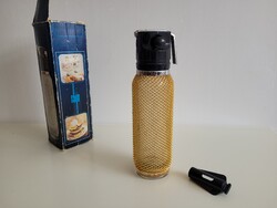 Régi retro nagy méretű arany színű hálós fémhálós habszifon