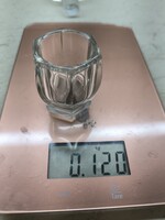 Vastag, bordás üveg pohár, pálinkás pohár  eladó!