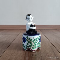 Antik Dán Copenhagen porcelán faun