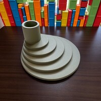 Modern aszimmetrikus gyetyatartó, hangulatos mentazöld modern gyertya tartó
