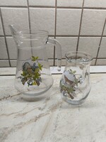 Vadászjelenetes üveg kancsó, 5 dl,  8 dl  eladó!