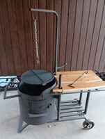 Egyedi Készítésű grillező kocsi grill asztal bográcstartó üstház tűzrakó katlan nal tárcsázó val