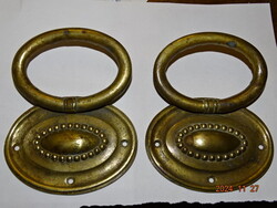 PÁR ANTIK KOMÓD FIÓK HÚZÓ RÉZ VERET FGGANTYÚ KLASSZICIZÁLÓ