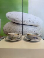 Régi Hollóházi Finom Porcelán Teáscsészék A172