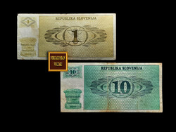 SZLOVÉNIA - VÁLTÓPÉNZEI VOLTAK - 1992