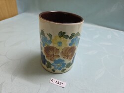 A1397 Városlődi kerámia korsó 13 cm