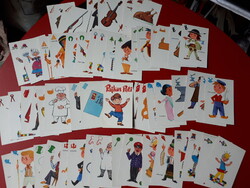 Pajkos Peti játékkártya, ritka ,  nyers nyomdai kiadás. 53 db kártyalap.