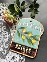 ÚJ! Oliva mintájú, majolika, kerámia vágódeszka, tálaló