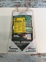 F1 2003 Hungarian Grand Prix Gold 1 Entrance Pass Rare A172