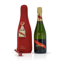 Egy palack G.H. Mumm Brut Cordon Rouge Champagne + Piros Ice Jacket kulcstartóval
