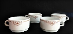 Alföldi 4 db vitrin Uniset barna mintás teáscsésze leveses csésze Hotel porcelán