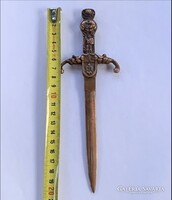 Réz dísztőr,  levélbontó