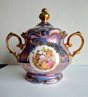 Vintage Winterling Röslau Bavaria cukortartó Watteau-motívummal