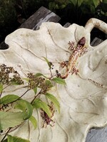 A természet csodái,egy levélen - kerámia asztali kínáló