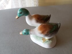 Bodrogkeresztúri kerámia kacsapár nipp + aquincumi porcelán rózsa eladó!