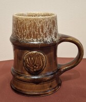 Zsolnay - Fürtös György tervezte pirogránit sörös korsó