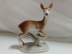 Gyönyörű, hibátlan Royal DUX őz porcelán figura - 13 cm