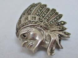 Különleges régi indián bross markazitokkal