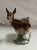 FOREIGN porcelán őzike váza - 13 cm