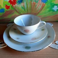 Seltmann Weiden Isolde reggeliző teás kávés antik reggeliző szett, elegáns halvány szinekkel,