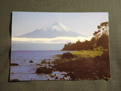 Képeslap,Dél Amerika,Chile,Llanquihue-tó,Osorno (vulkán) látkép,részlet,1992-