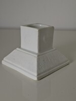 Régi kaszinói fehér talpas porcelán gyufatartó kártyalap díszítéssel