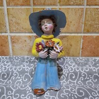 Rahmer Kalapos Kislány Csokorral