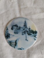 Hollóházi porcelán medál