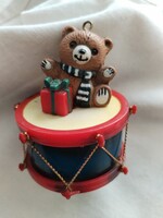 Teddy maci - karácsonyi dísz,a 80- as évekből