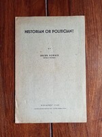Julius Kornis : Historian or politician? Bp.(Sárkány ny), 1940, 12 p. Kiadói kartonozott borítóban.