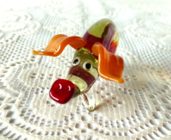 VINTAGE MURANOI MŰVÉSZ ÜVEG SZERENCSEHOZÓ,MALACKA FIGURA ,NIPP