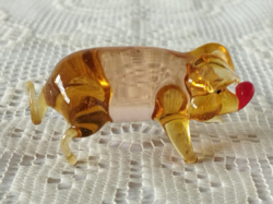 VINTAGE MURANOI MŰVÉSZ ÜVEG SZERENCSEHOZÓ,MALACKA FIGURA ,NIPP