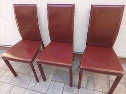 Postmodern Italy marhabör fém vázas szék 3db. Alkudható.