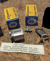 Retro új bicikli kilométerszámláló dobozában többféle darabra kerékpár szocreál bmx csepel