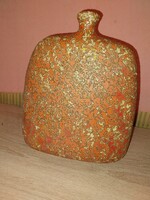 Tófej lapos kerámia váza 27×23cm