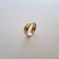 14 karátos arany, 5,31g. búzakalász mintás karikagyűrű (No. 305.)