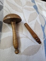 Vintage fa stoppoló gomba és fa kesztyű stoppoló